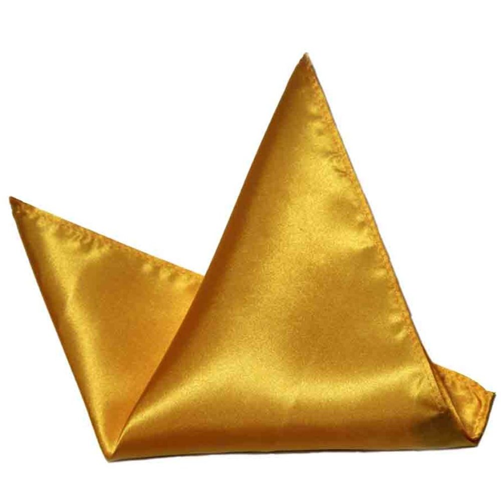 Eksel Pocket Square Yellow Silk Blend Men's